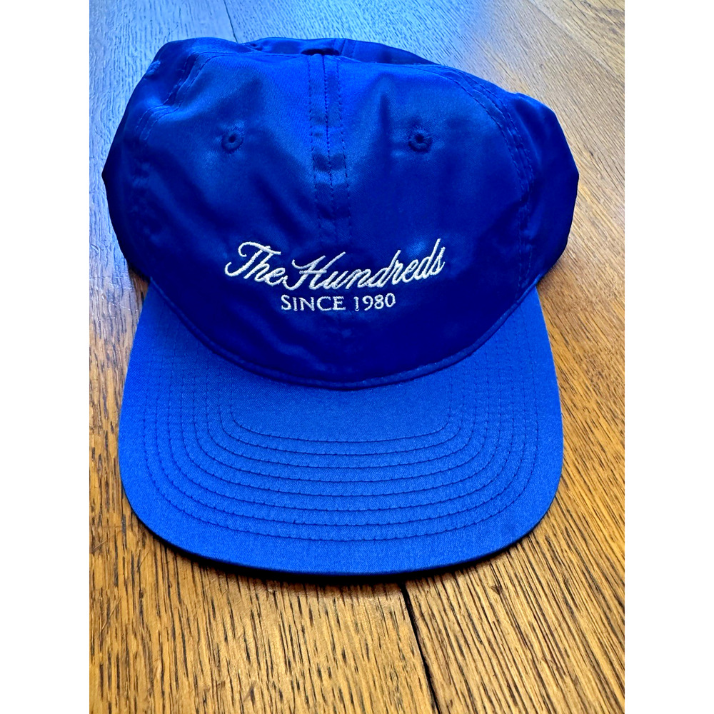 The Hundreds Blue Satin FLAT BILL Snapback RARE - The Hundreds Authentic